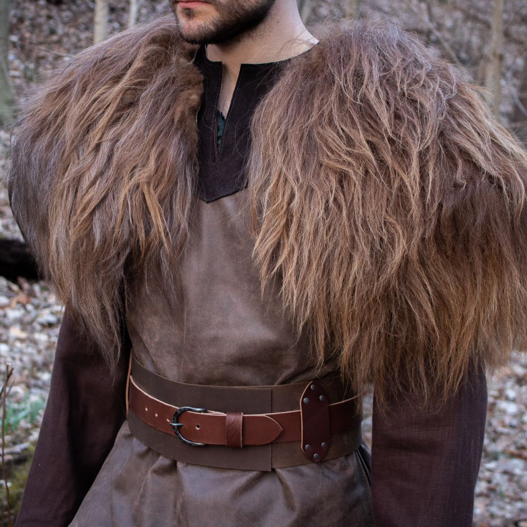 Viking Fur Mantle, Medieval Faux Fur Cape Capelet Choose Size /P/ AB -   Canada